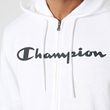 CHAMPION HOODED FULL ZIP SWEATSHIRT 218530-WW001 Λευκό Εικόνα 1