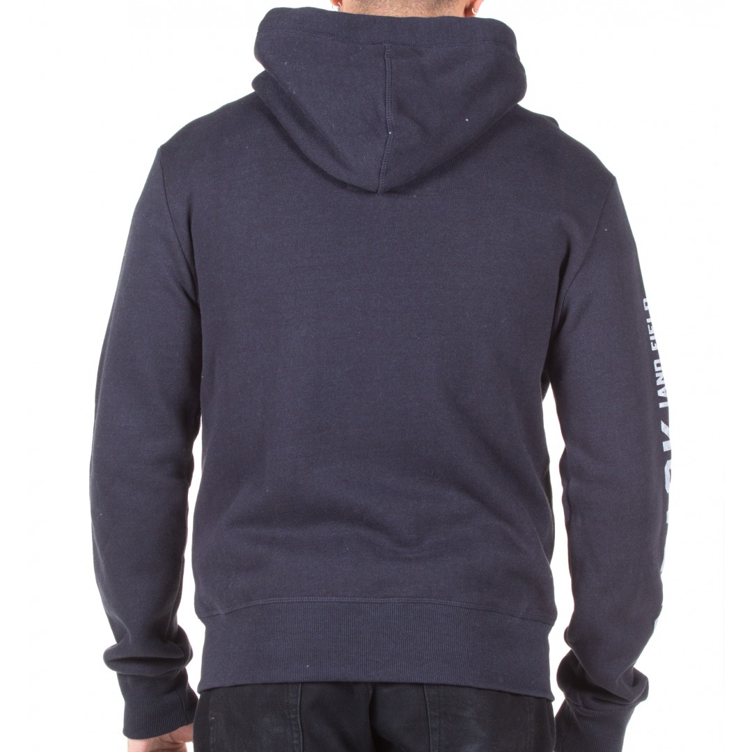 SUPERDRY TRACKSTER ZIPHOOD M20084XPF6-DT2 Blue - Outletcenter.gr