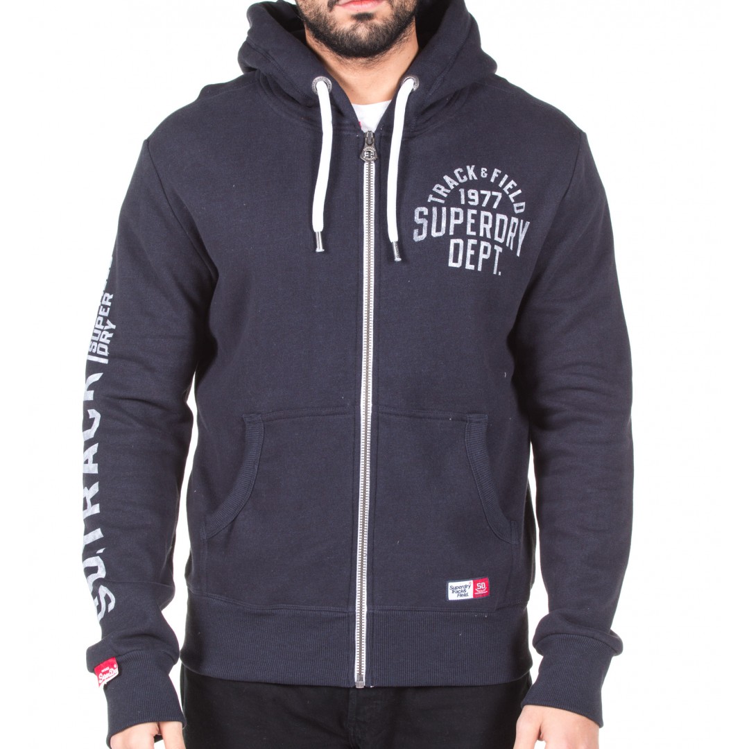 パーカー Superdry Trackster Hood SUPERDRY TRACKSTER ZIPHOOD M20084XPF6-DT2 Blue - Outletcenter.gr