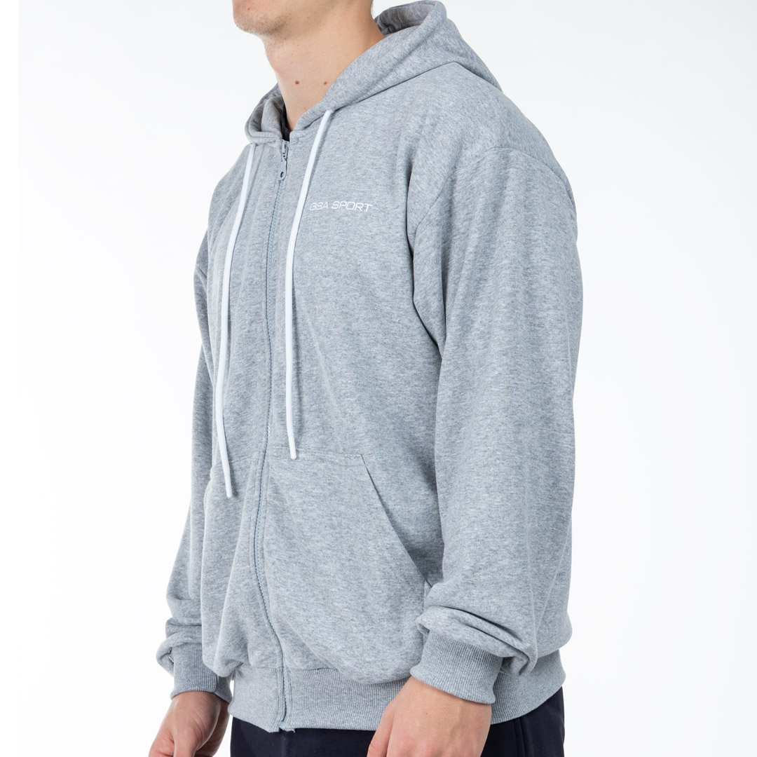 GSA SPORT HOODIE JACKET (BRUSHED) 28-1405-GREY MELANGE Grey