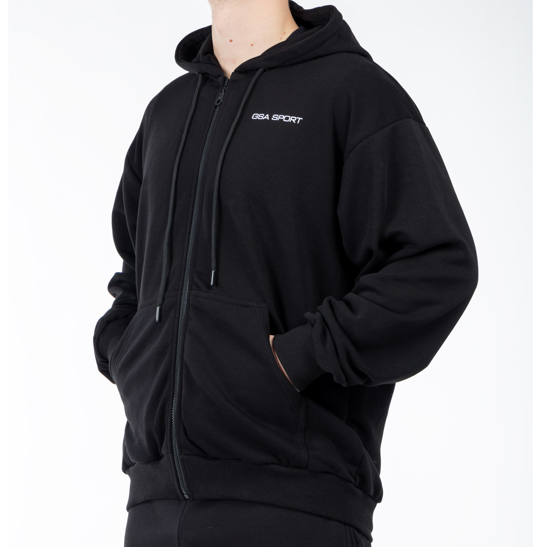 GSA SPORT HOODIE JACKET (BRUSHED) 28-1405-BLACK Black