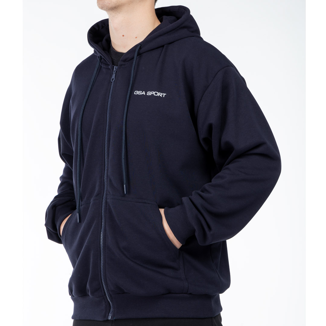 GSA SPORT HOODIE JACKET (BRUSHED) 28-1405-BLUE MARINE Μπλε