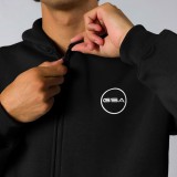 GSA SUPERCOTTON MENS BIG LOGO ZIP HOODIE FLEECE GA12503-BLACK Μαύρο Εικόνα 2