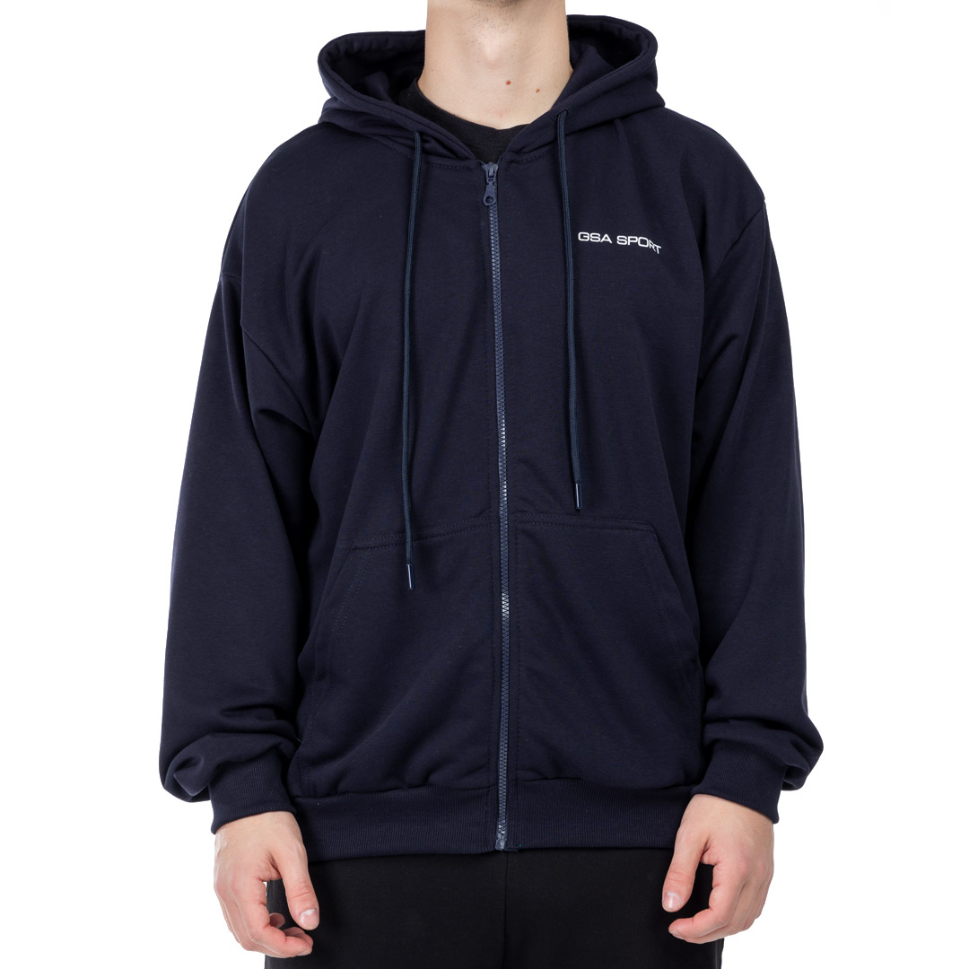 GSA SPORT HOODIE JACKET (BRUSHED) 28-1405-BLUE MARINE Μπλε