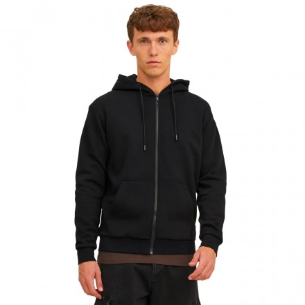 JACK & JONES JJEBRADLEY SWEAT ZIP HOOD NOOS 12249342-4385557 Black