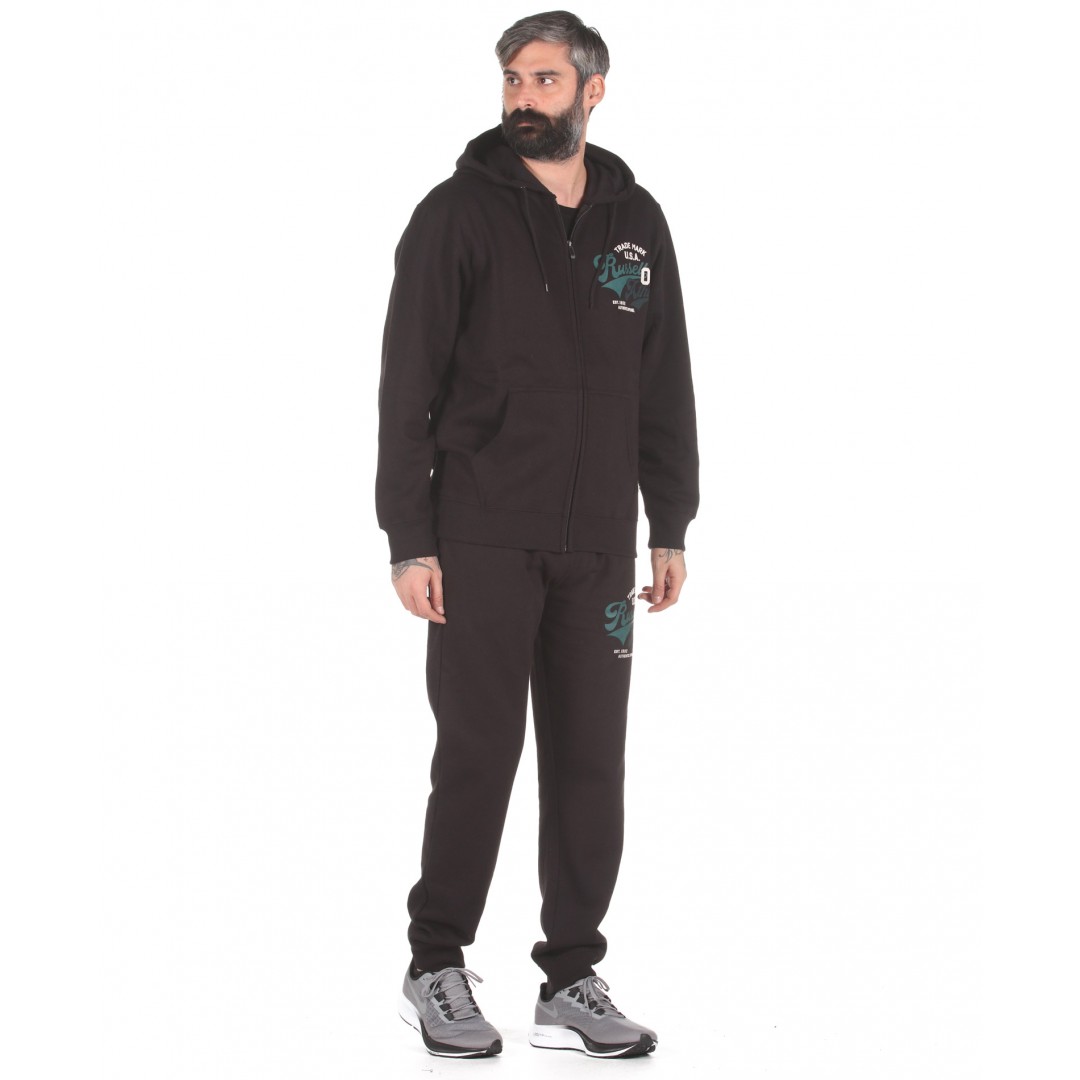 Russell Athletic TRADE MARK USA - ZIP THROUGH HOODY A0-027-2-099 Μαύρο