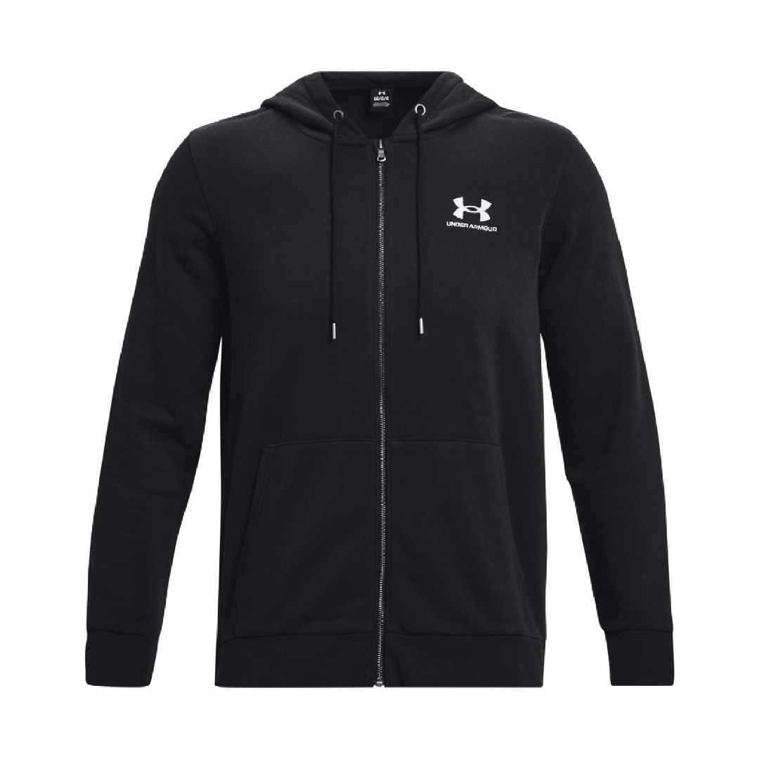 UNDER ARMOUR ESSENTIAL FLEECE FZ HOOD 1373881-001 Μαύρο