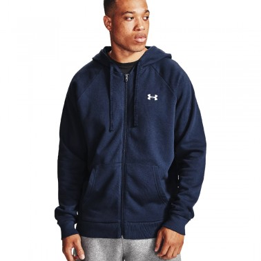 UNDER ARMOUR RIVAL COTTON FULL ZIP HOODIE 1357106-410 Blue