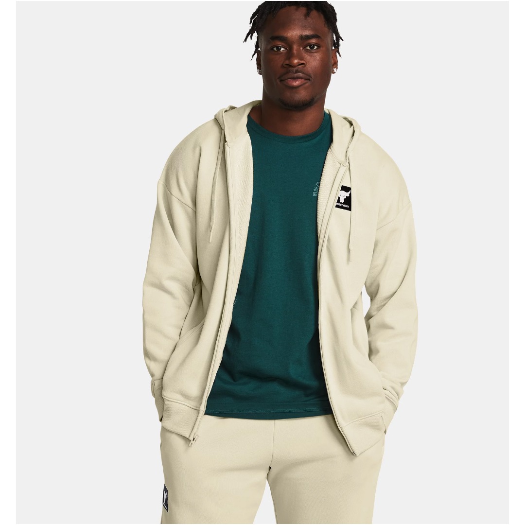 UNDER ARMOUR PJT ROCK 6M HWT TERRY FZ 1383598-273 Ecru