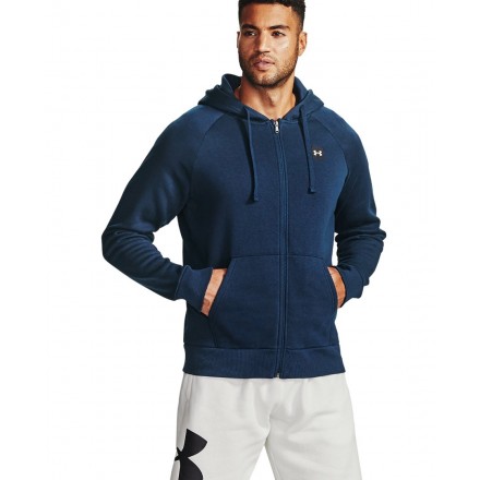 UNDER ARMOUR RIVAL FLEECE FZ HOODIE 1357111-408 Μπλε