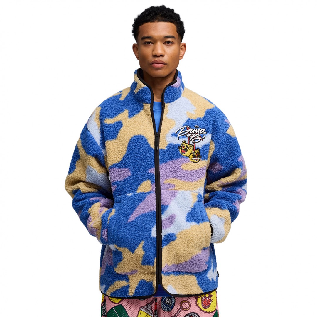 PUMA COMMISSIONER DYLAN POLAR FLEECE JACKET 632826-01 Πολύχρωμο