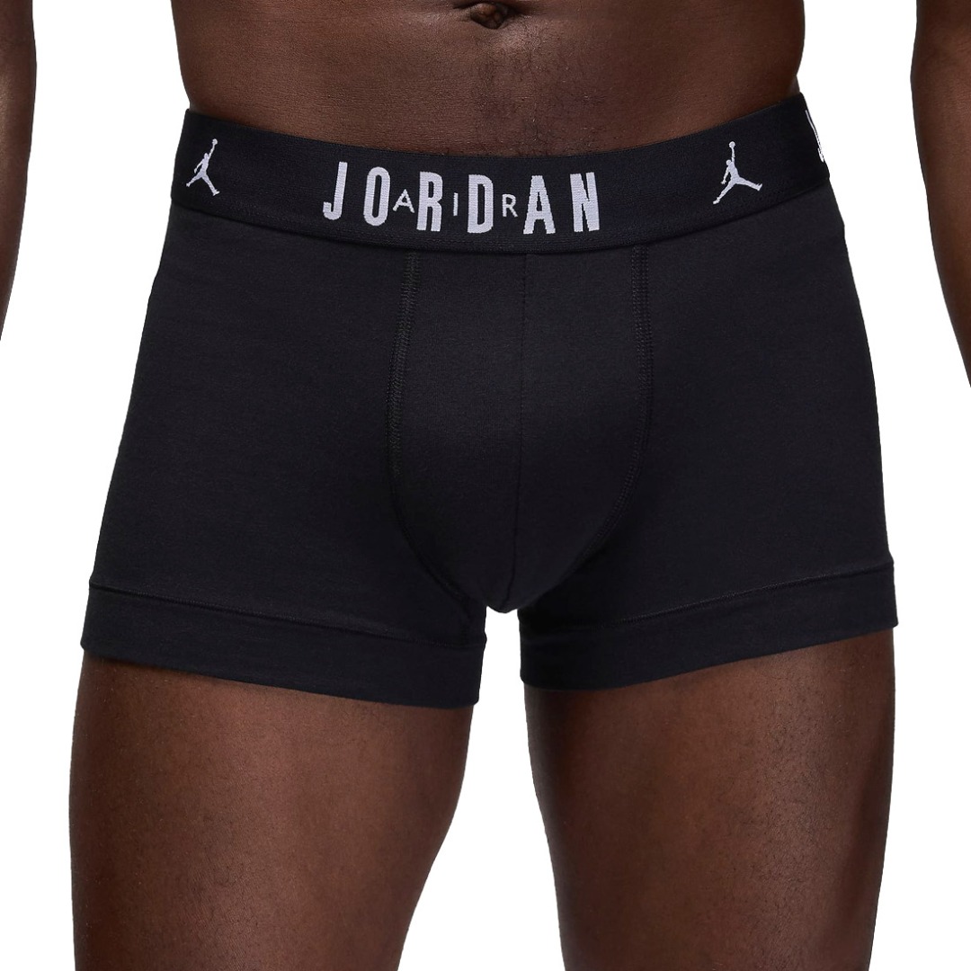JORDAN MENS FLIGHT COTTON 3PK TRUNK JM0693-023 Μαύρο