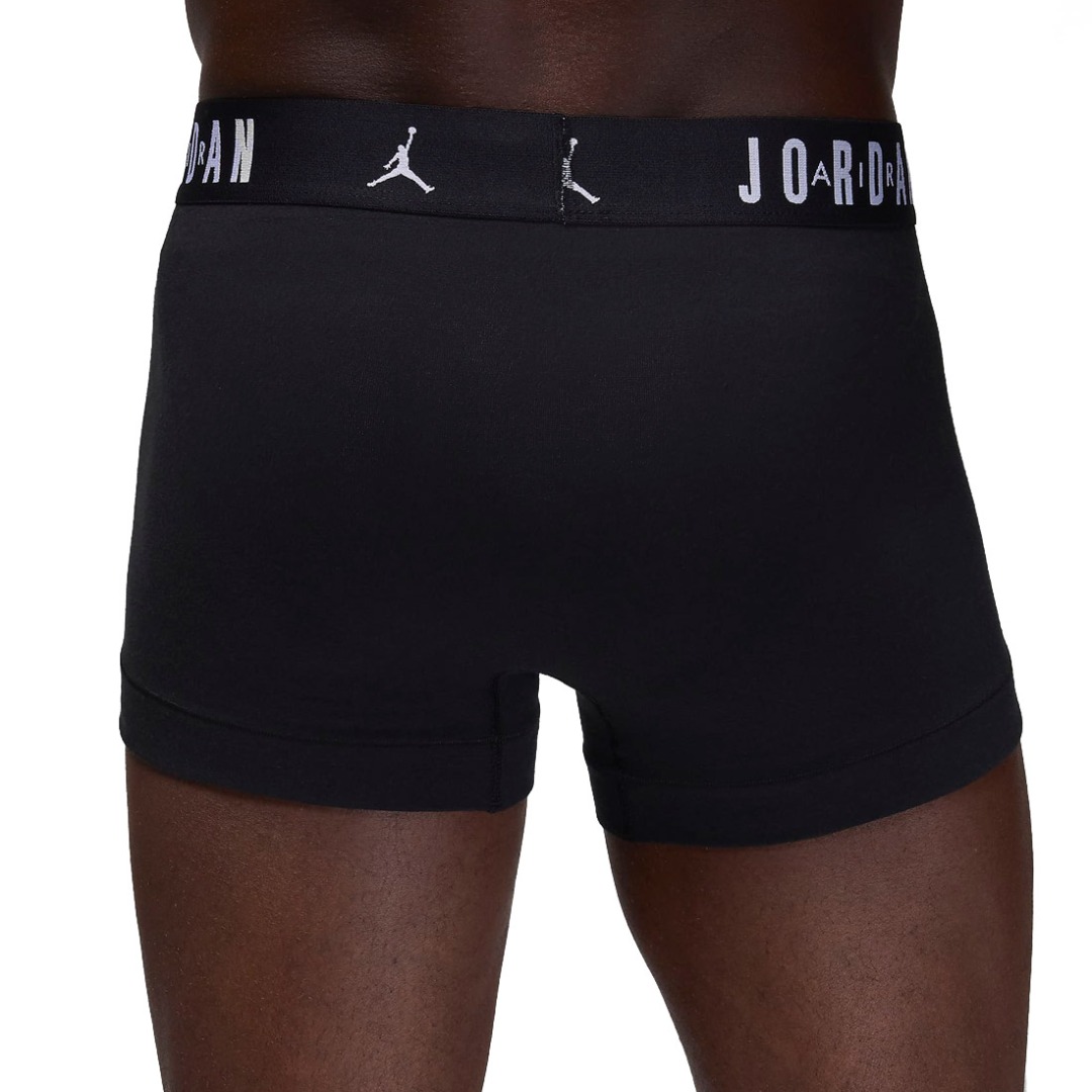 JORDAN MENS FLIGHT COTTON 3PK TRUNK JM0693-023 Μαύρο