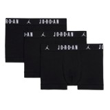 JORDAN MENS FLIGHT COTTON 3PK TRUNK JM0693-023 Μαύρο Εικόνα 