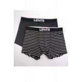 LEVI'S MEN VINTAGE STRIPE YD BOXER BRIEF 2P 37149-0212-JET BLACK Μαύρο Εικόνα 0