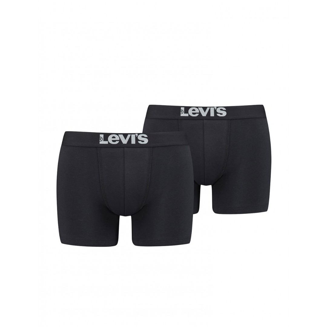 LEVI'S MEN SOLID BASIC BOXER 2P 37149-0189-JET BLACK Μαύρο