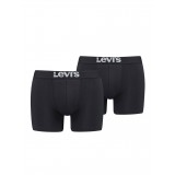 LEVI'S MEN SOLID BASIC BOXER 2P 37149-0189-JET BLACK Μαύρο Εικόνα 