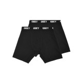 OBEY ESTABLISHED WORK 2 PACK BOXERS 100090000-BLK Black Image 0