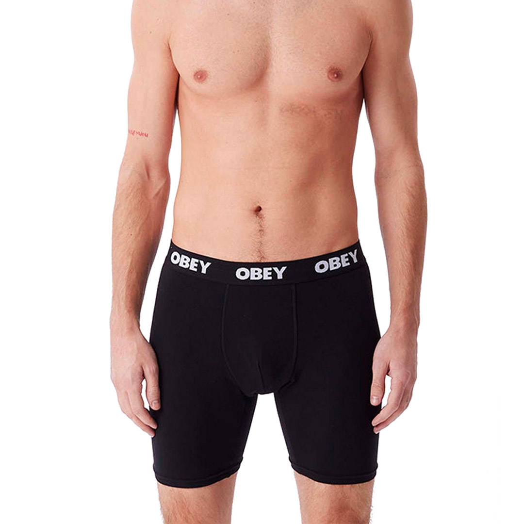OBEY ESTABLISHED WORK 2 PACK BOXERS 100090000-BLK Black