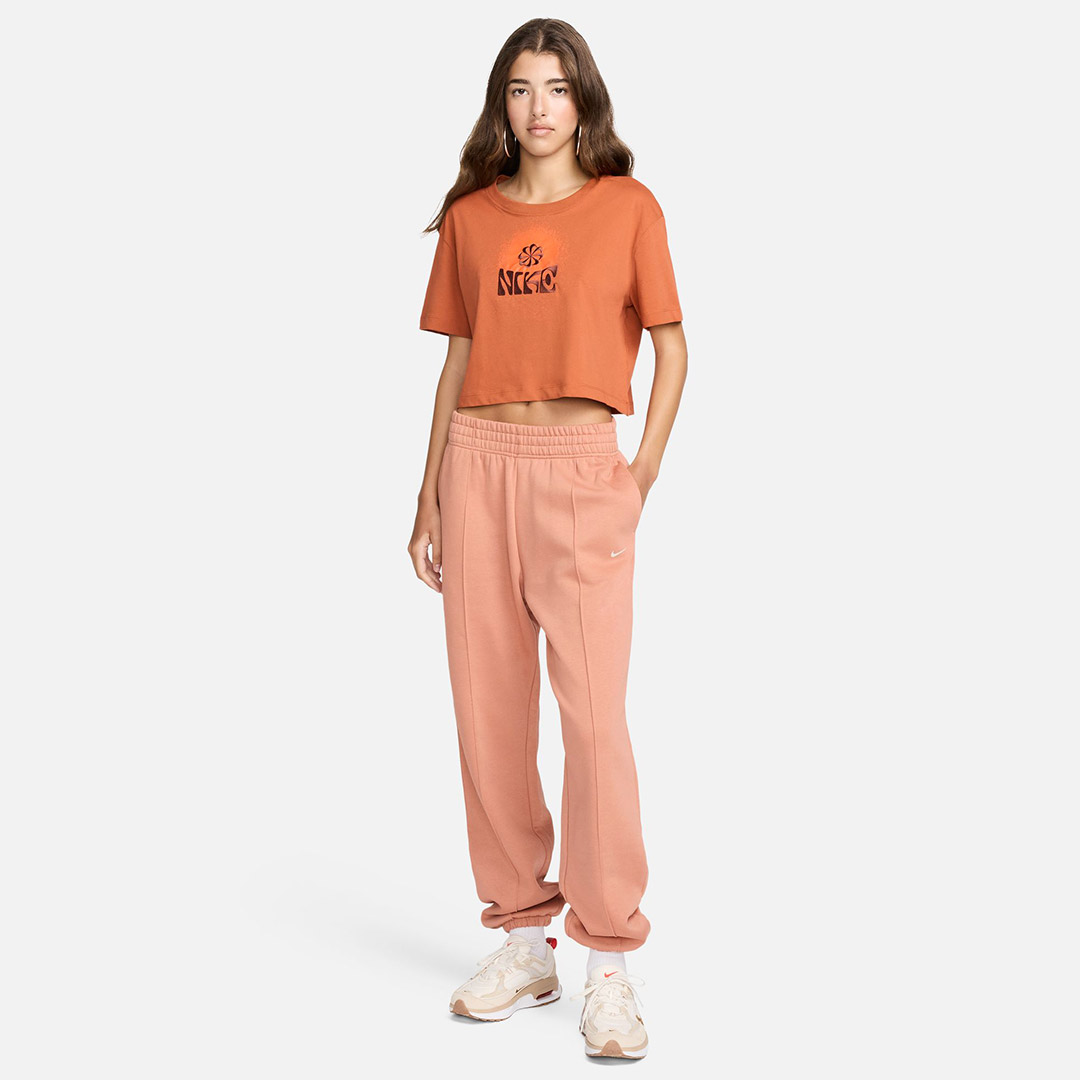 NIKE W NSW FLC PANT GLS FZ4632-212 Καφέ