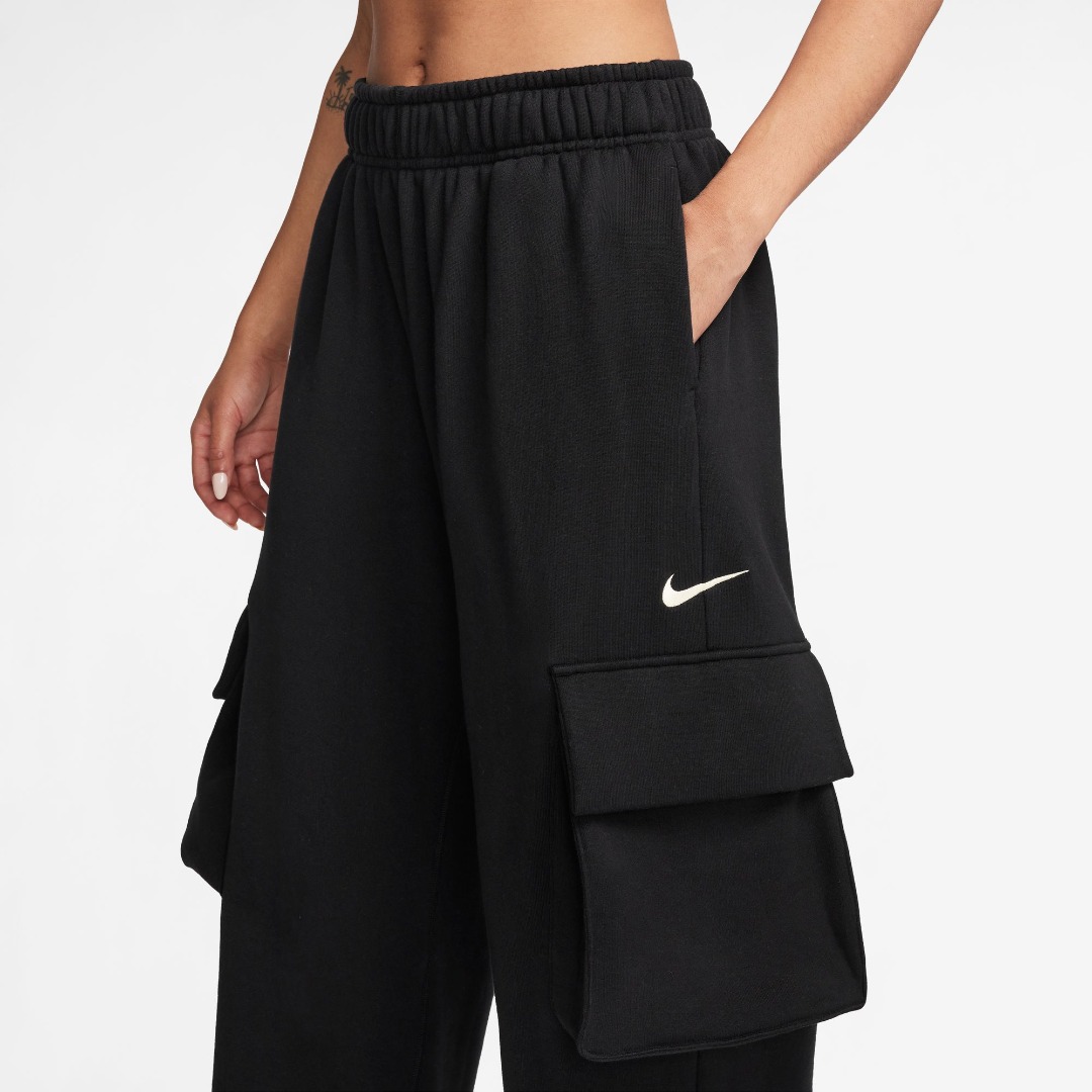 NIKE W NSW DANCE OH FLC PANT FV7512-010 Μαύρο