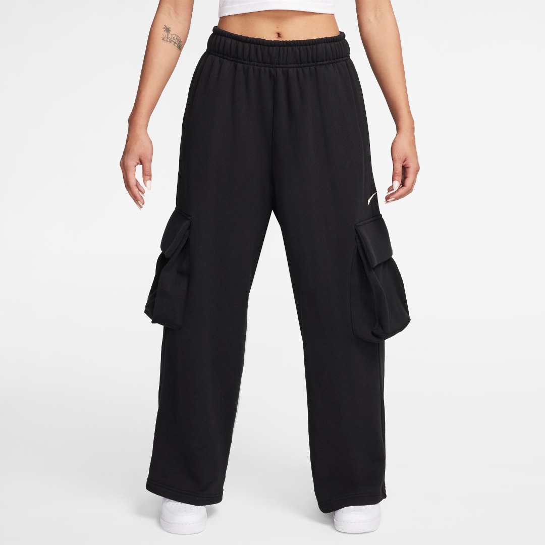 NIKE W NSW DANCE OH FLC PANT FV7512-010 Μαύρο