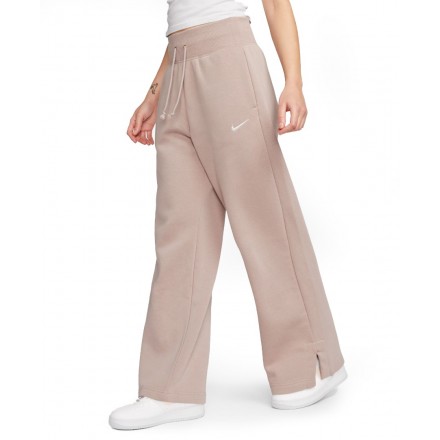 NIKE W NSW PHNX FLC HR PANT WIDE DQ5615-272 Μπέζ