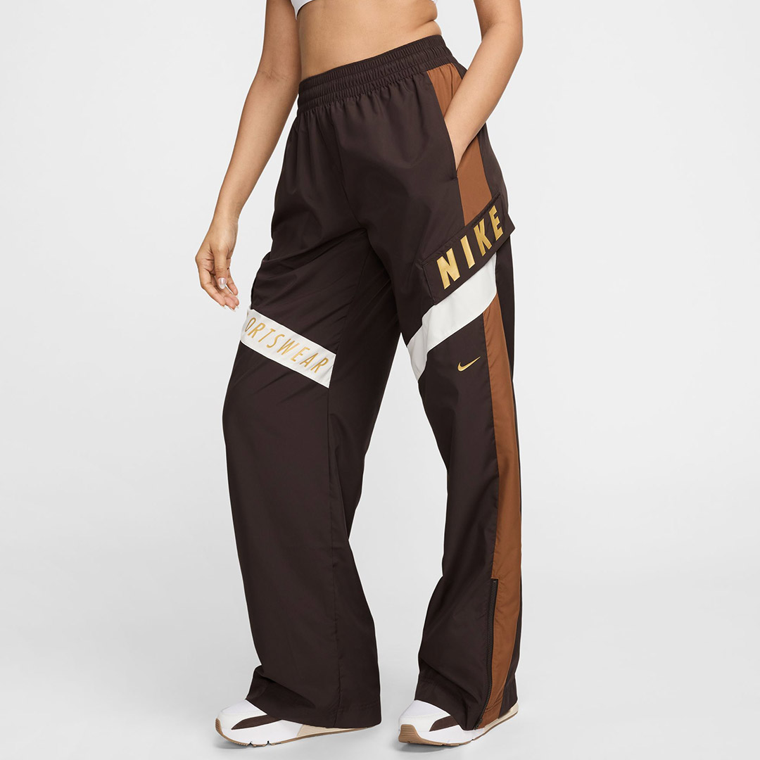 NIKE W NSW WVN OS PANT HR SW HF5957-220 Καφέ