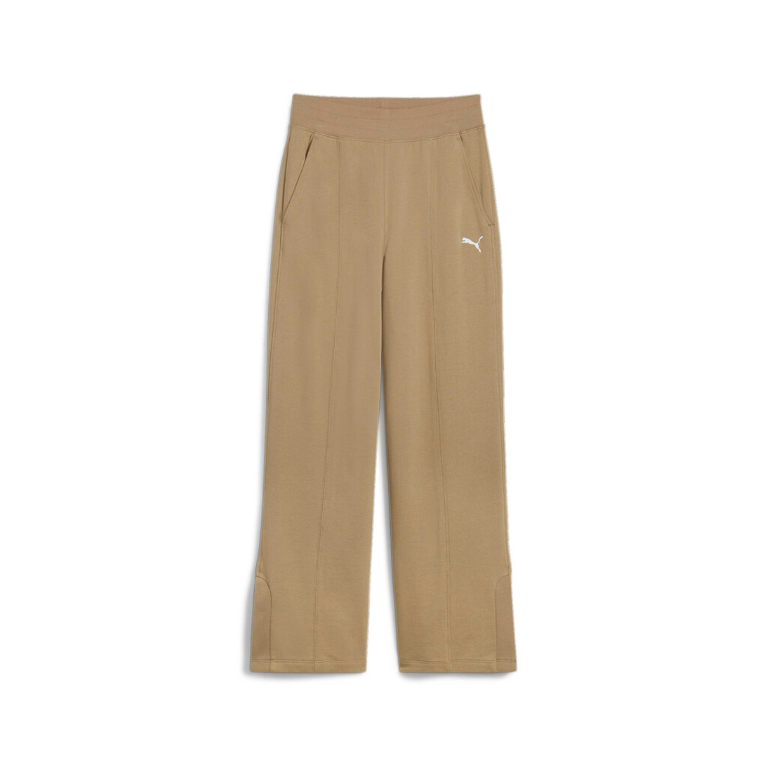 PUMA HER HIGH-WAIST STRAIGHT LEG PANTS TR 681990-67 Μπέζ