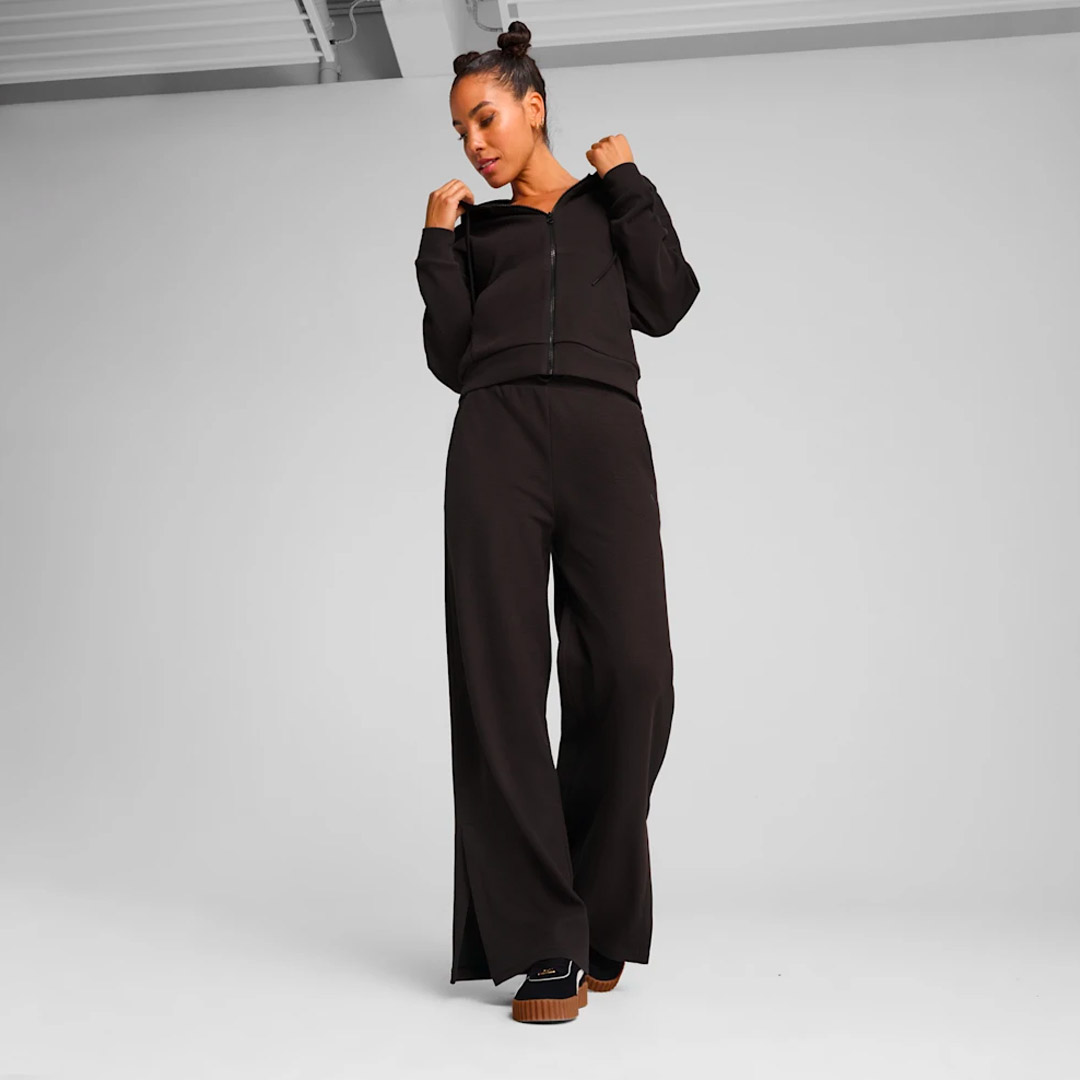 PUMA HER HIGH-WAIST SWEATPANTS TR OP 685061-01 Μαύρο
