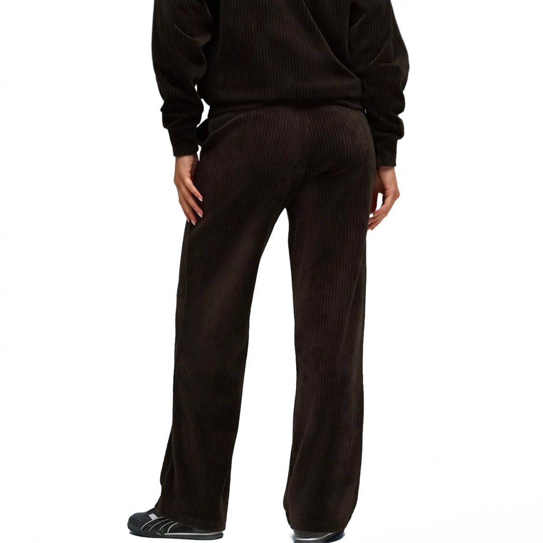 PUMA ESS ELEVATED VELOUR RIB STRAIGHT LEG PANT 688108-01 Μαύρο
