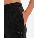 PUMA ESS ELEVATED VELOUR RIB STRAIGHT LEG PANT 688108-01 Μαύρο Εικόνα 1