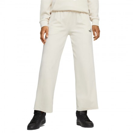 PUMA ESS ELEVATED VELOUR STRAIGHT PANTS 675993-89 Εκρού