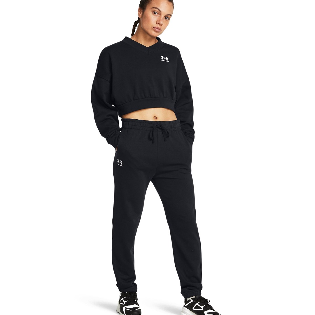 UNDER ARMOUR RIVAL TERRY JOGGER 1382735-001 Μαύρο