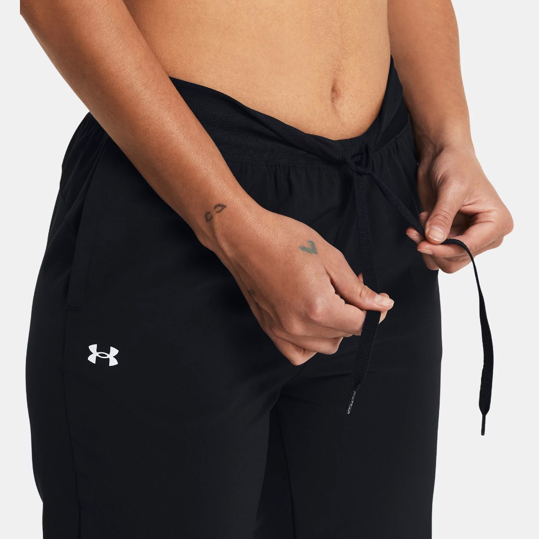 UNDER ARMOUR HIGH RISE WVN PNT 1382727-001 Μαύρο
