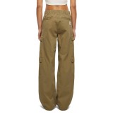 KARL KANI SMALL SIGNATURE WASHED CARGO PANTS KW241-061-1-GREEN ΛΑΔΙ Εικόνα 0