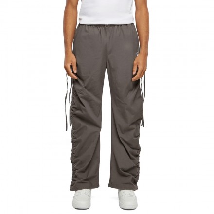 KARL KANI SIGNATURE GATHERING PARACHUTE PANTS KW241-037-2-GREY Ανθρακί