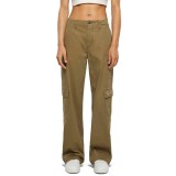 KARL KANI SMALL SIGNATURE WASHED CARGO PANTS KW241-061-1-GREEN ΛΑΔΙ Εικόνα 