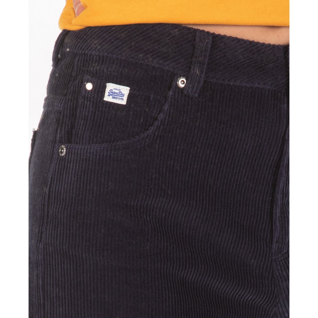 SUPERDRY PHOEBE WIDE LEG CORD TROUSERS W7000016A-JKE Blue