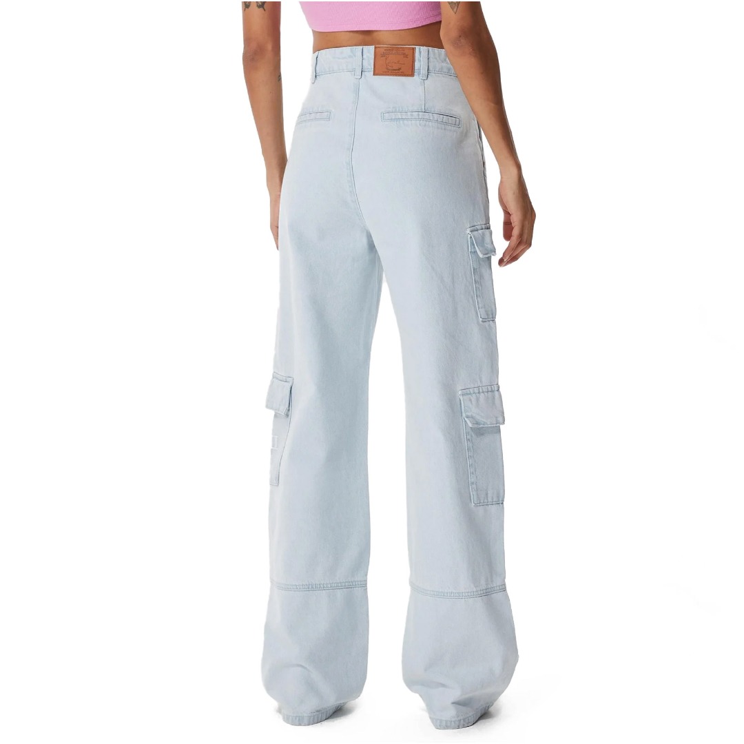 KARL KANI KK SERIF CARGO POCKET DENIM BLEACHED BLUE KW231-042-1-BLUE Τζήν