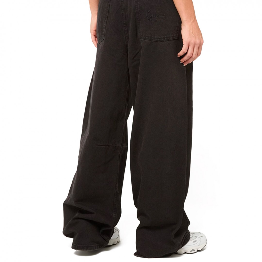 KARL KANI SIGNATURE BAGGY  DENIM PANTS KW253-017-1-BLACK Black