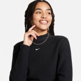 NIKE W NSW PHNX PLSH LS CROP TOP FN3619-010 Black Image 1