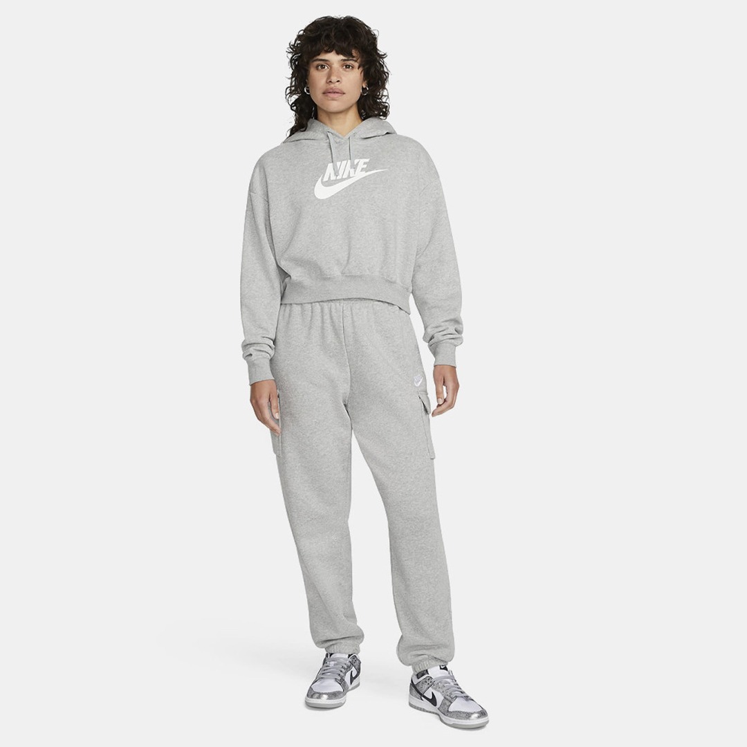 NIKE W NSW CLUB FLC GX CROP HDY DQ5850-063 Grey