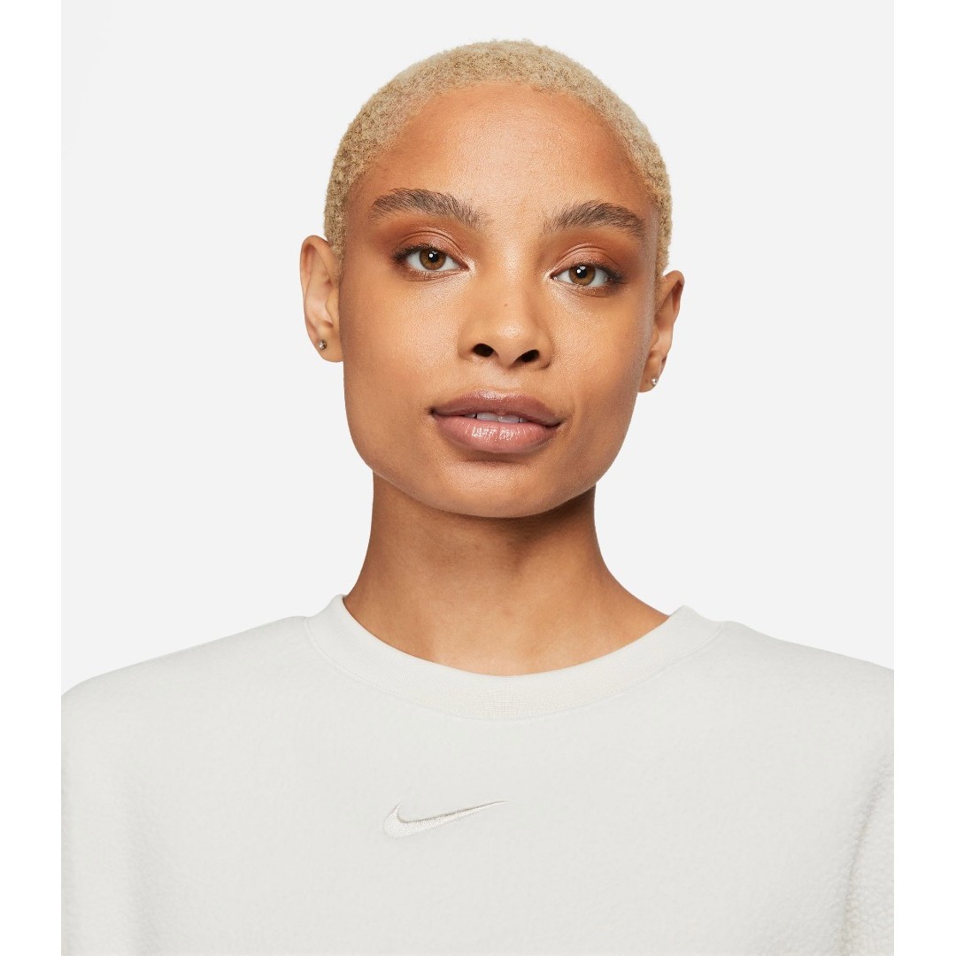 NIKE W NSW PLSH MOD CROP CREW DQ6844-072 Ecru