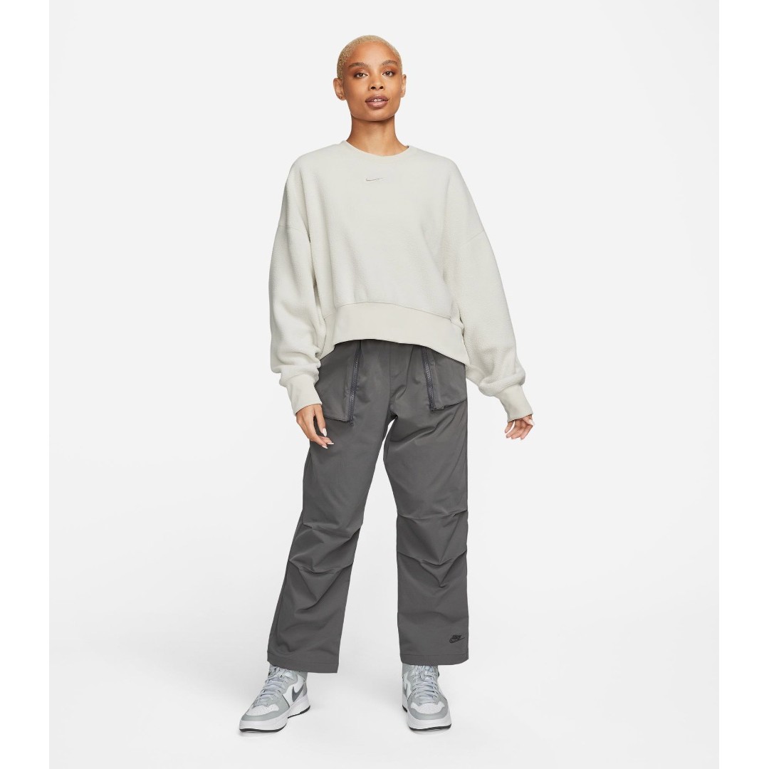 NIKE W NSW PLSH MOD CROP CREW DQ6844-072 Ecru