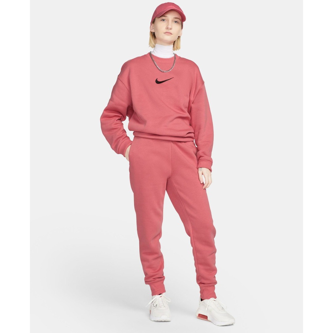 NIKE W NSW PHNX FLC OS CREW MS FD1128-655 Μπορντό
