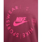 NIKE W NSW PHNX FLC OS CREW PRNT SU FD4234-653 Βυσσινί Εικόνα 2