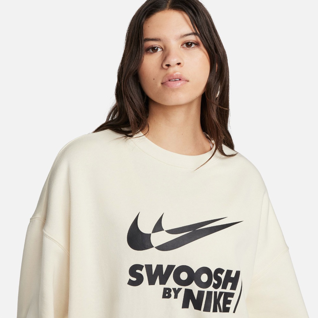 NIKE W NSW FLC OS CREW GLS FZ4631-113 Ecru