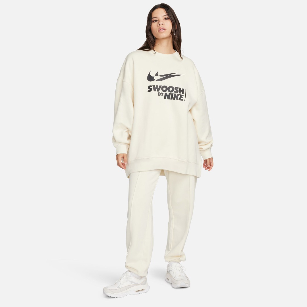 NIKE W NSW FLC OS CREW GLS FZ4631-113 Ecru