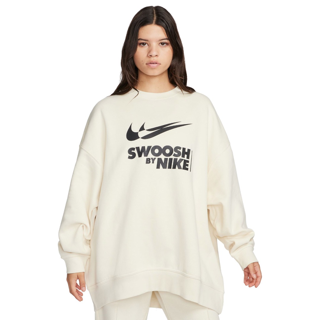 NIKE W NSW FLC OS CREW GLS FZ4631-113 Ecru